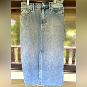 Free People MIDI Denim Skirt